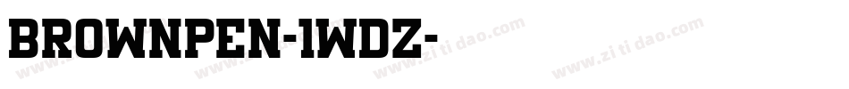 BrownPen-1wDZ字体转换