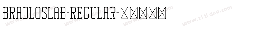 BradloSlab-Regular字体转换