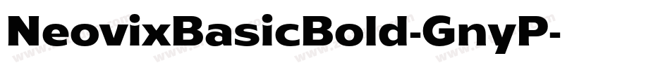 NeovixBasicBold-GnyP字体转换