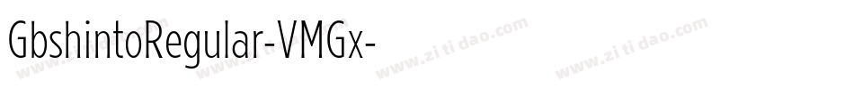 GbshintoRegular-VMGx字体转换