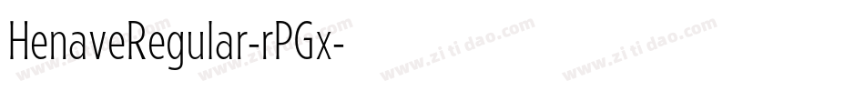 HenaveRegular-rPGx字体转换