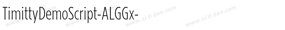 TimittyDemoScript-ALGGx字体转换