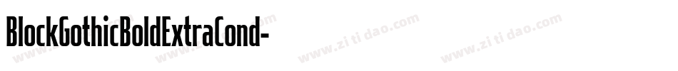 BlockGothicBoldExtraCond字体转换