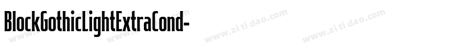 BlockGothicLightExtraCond字体转换