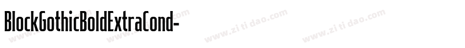 BlockGothicBoldExtraCond字体转换
