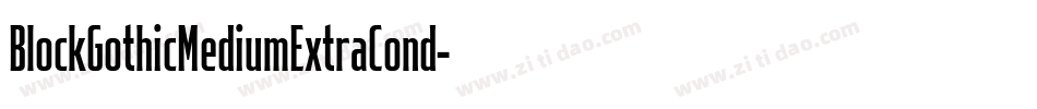 BlockGothicMediumExtraCond字体转换