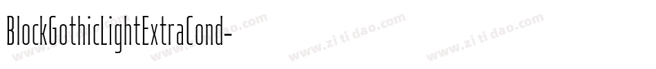 BlockGothicLightExtraCond字体转换