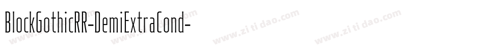BlockGothicRR-DemiExtraCond字体转换