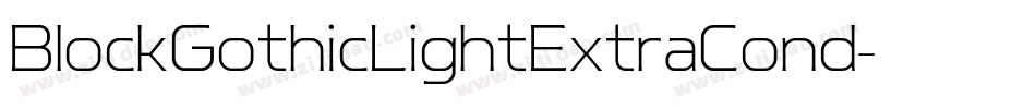 BlockGothicLightExtraCond字体转换
