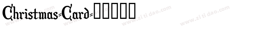 Christmas-Card字体转换