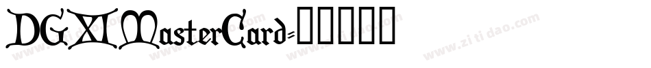 DG_MasterCard字体转换