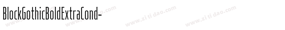 BlockGothicBoldExtraCond字体转换