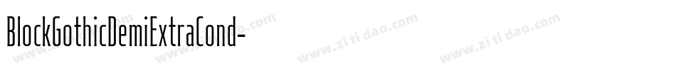 BlockGothicDemiExtraCond字体转换