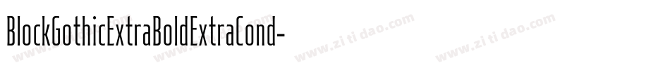 BlockGothicExtraBoldExtraCond字体转换
