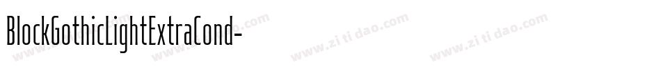BlockGothicLightExtraCond字体转换