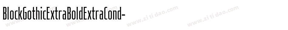 BlockGothicExtraBoldExtraCond字体转换