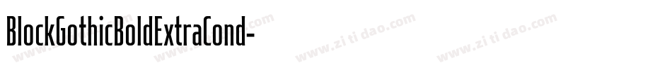 BlockGothicBoldExtraCond字体转换