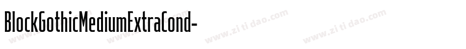 BlockGothicMediumExtraCond字体转换