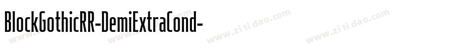 BlockGothicRR-DemiExtraCond字体转换
