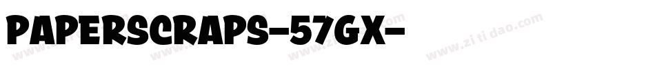 Paperscraps-57Gx字体转换