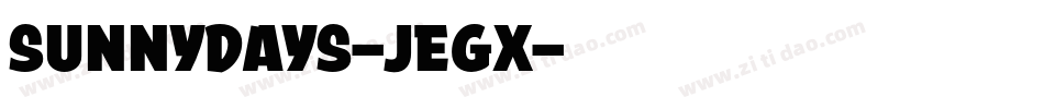 Sunnydays-JEGx字体转换