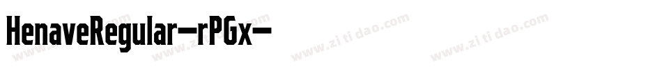 HenaveRegular-rPGx字体转换