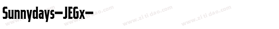 Sunnydays-JEGx字体转换