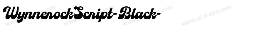 WynnerockScript-Black字体转换