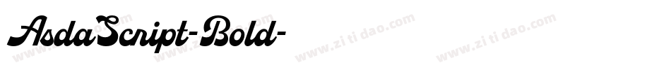AsdaScript-Bold字体转换
