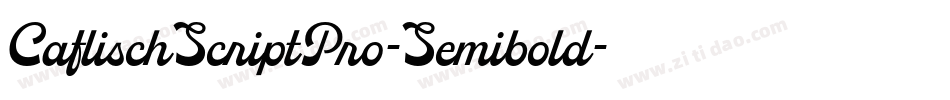 CaflischScriptPro-Semibold字体转换