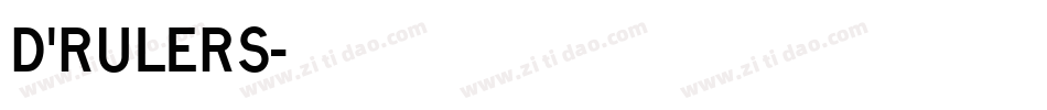 D'Rulers字体转换