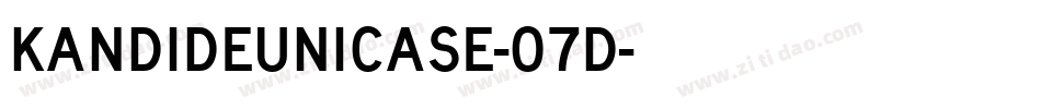 KandideUnicase-07d字体转换