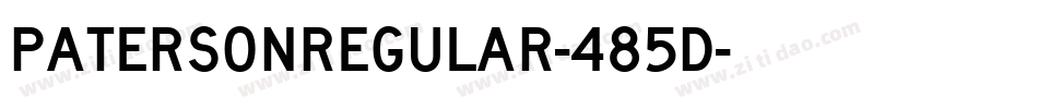 PatersonRegular-485D字体转换