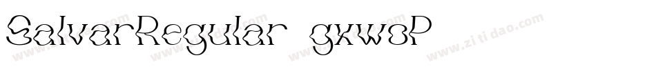 SalvarRegular-gxwoP字体转换