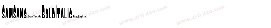 SamSans-BoldItalic字体转换