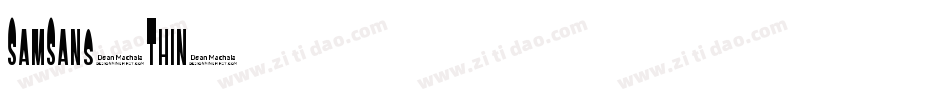 SamSans-Thin字体转换