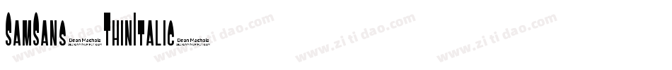 SamSans-ThinItalic字体转换