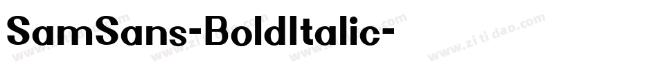 SamSans-BoldItalic字体转换