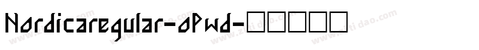 Nordicaregular-oPwd字体转换