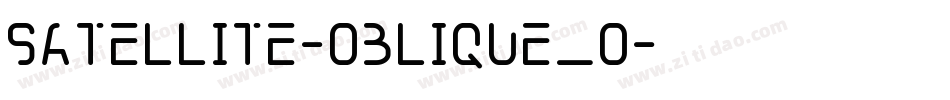 Satellite-Oblique_0字体转换