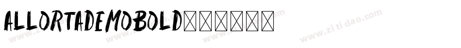 AllortaDemoBold字体转换