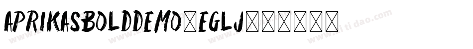 AprikasBoldDemo-Eglj字体转换