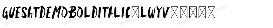 QuesatDemoBoldItalic-lWYV字体转换