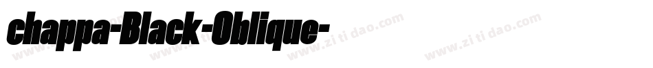 chappa-Black-Oblique字体转换