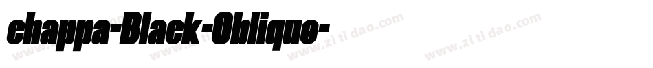 chappa-Black-Oblique字体转换