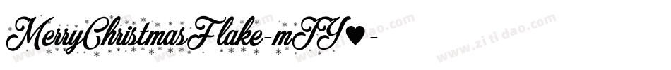 MerryChristmasFlake-mJY9字体转换