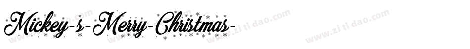 Mickey-s-Merry-Christmas字体转换