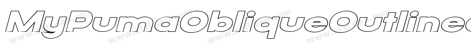 MyPumaObliqueOutlined-KdLD字体转换