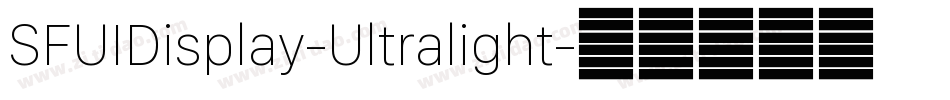 SFUIDisplay-Ultralight字体转换