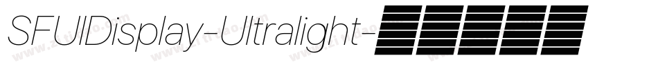 SFUIDisplay-Ultralight字体转换